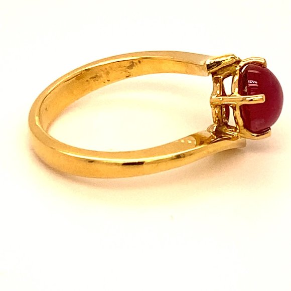 GIA Certified Cats Eye Ruby 2.11ct 18k Gold Ring - Picture 4 of 9